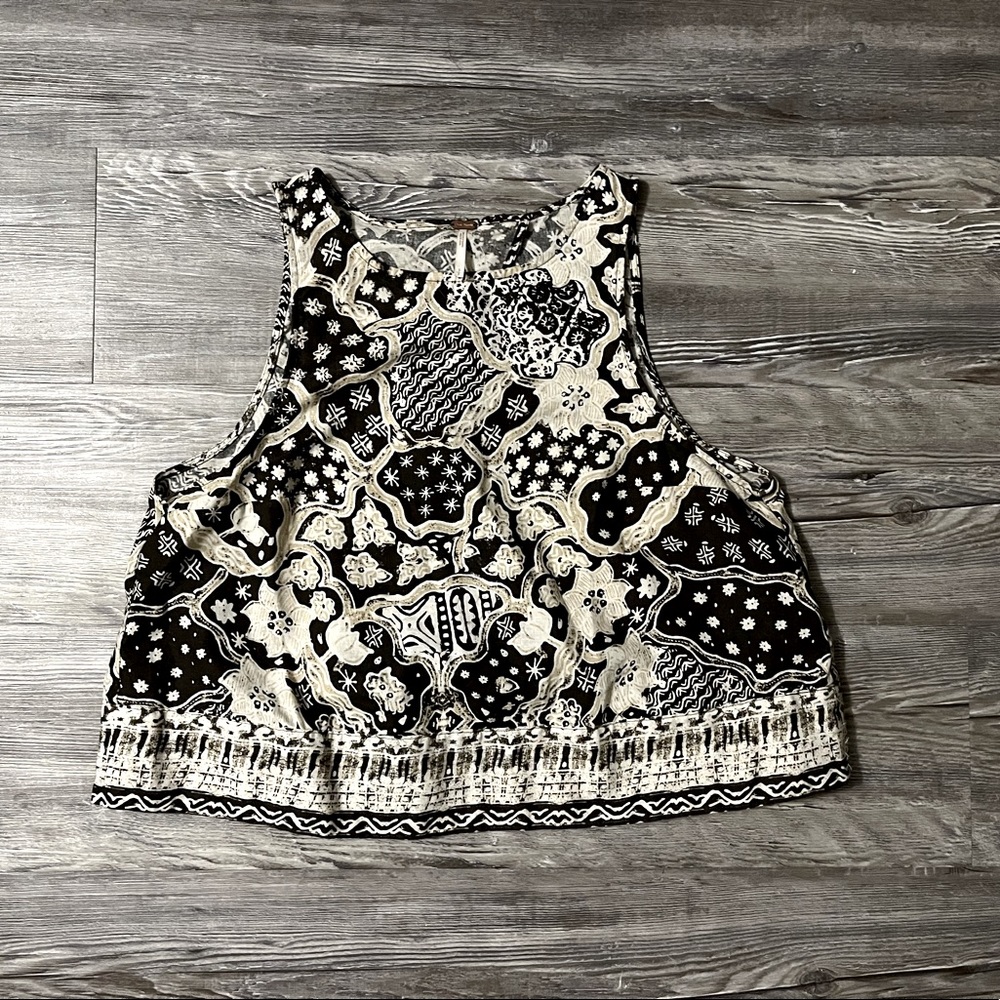 Free People Boho Split Back Blouse